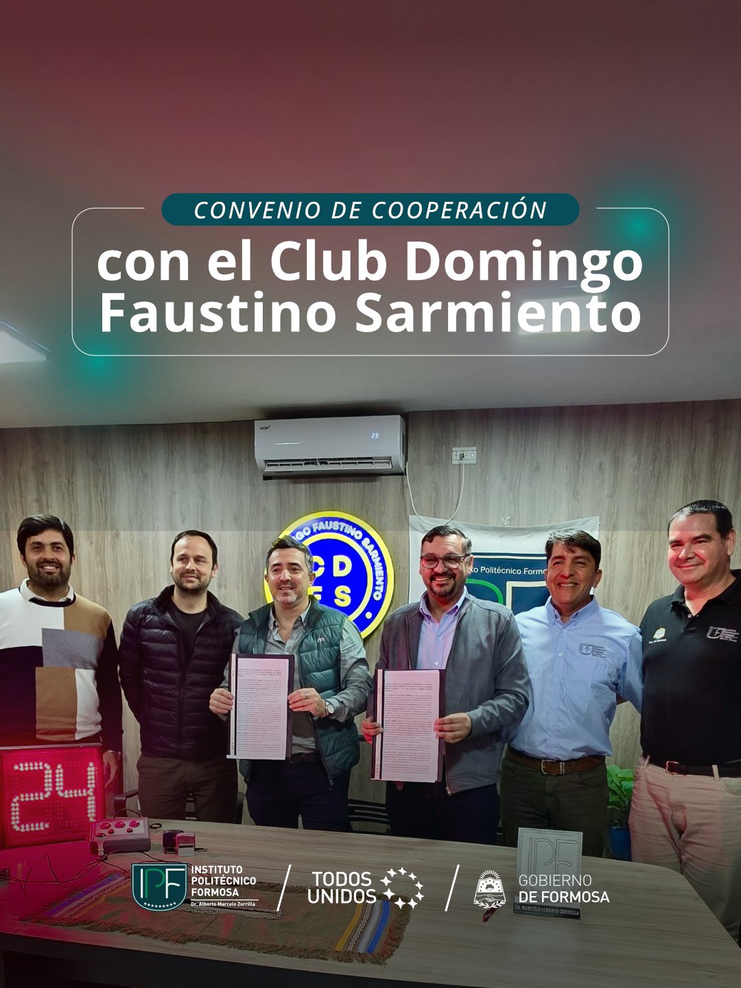 El IPF firmó un convenio de cooperación con el Club Sarmiento